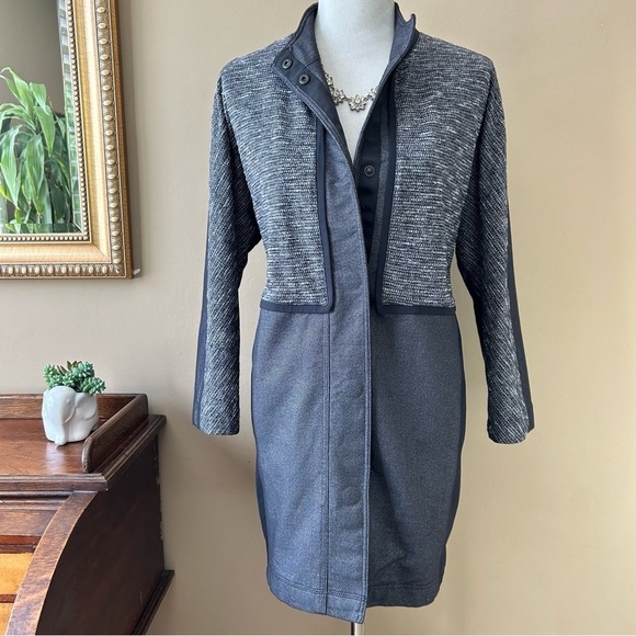 Lululemon Car Coat Black Gray Luon Snap Front Long Jacket Size Small - Picture 4 of 16